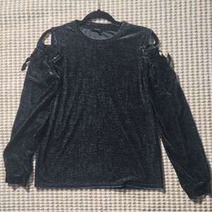 Drew Black Velvet Top